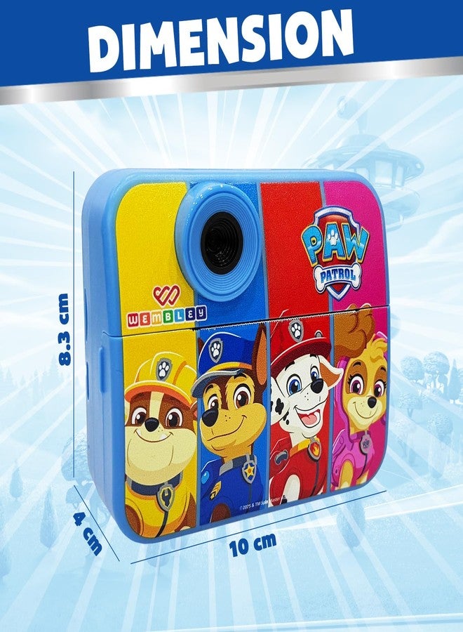 Wembley DIY Instant Print Digital Camera for Kids 3+| Includes Print Rolls, 4GB SD Card & Strap| Fun Birthday Gift for Boys & Girls (Paw Patrol Theme) - Image 2
